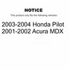 Kugel Front Rear Wheel Bearing Kit For Honda Pilot Acura MDX K70-101130